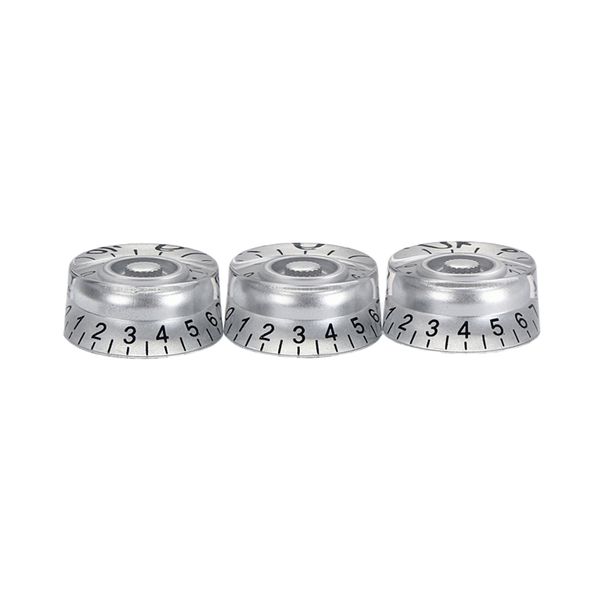 

3pcs silver electric guitar knob volume control for gibson les paul strat