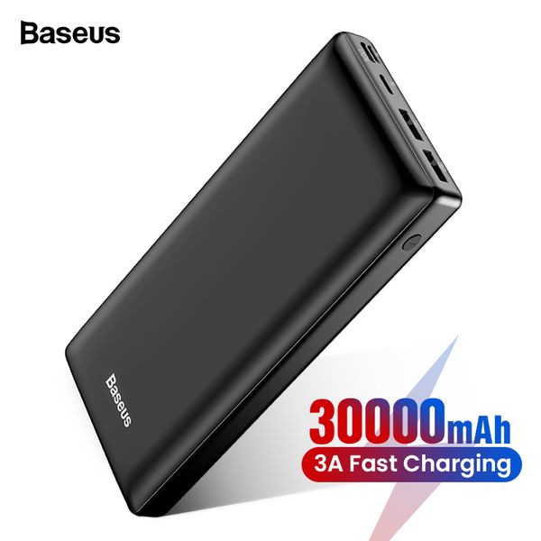 

baseus 30000mah power bank for iphone 11 samsung xiaomi powerbank usb c pd fast charging external battery pack usb charger bank