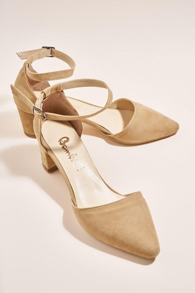 

bambi dark beige women 's heels shoes h0503720072, Black