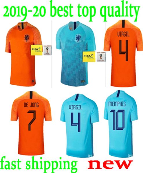 

New nederland occer jer ey 2019 netherland home away hirt 18 19 robben memphi depay v per ie dutch virgil football hirt