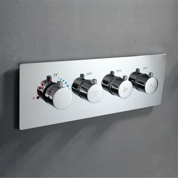 

wall embedded box shower controller bathroom shower faucet concealed valves shower faucets brass chrome thermostatic control