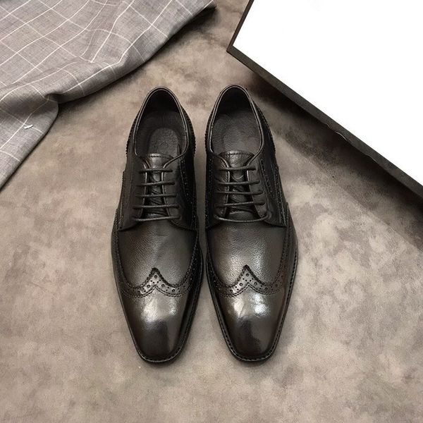 

2019 men's casual loafers genuine leather slip-on dress shoes handmade smoking slipper men flats wedding party shoes eur 38-45, Black