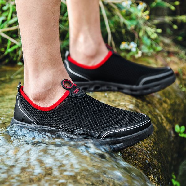 

sneakers for men aqua shoes quick-dry upstream water sport outdoor seaside beach swimming big size 38-50 water shoes men