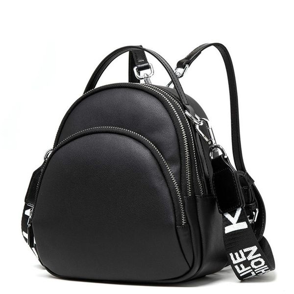 

acelure multifunction backpack female cow pu leather shoulder bags small school bags ladies backpack mochila feminina