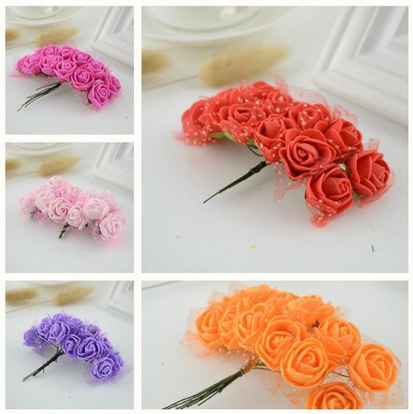 

свободная перевозка груза mulit цвет 144pcs поддельные цветы мини пена роза искусственные цветы