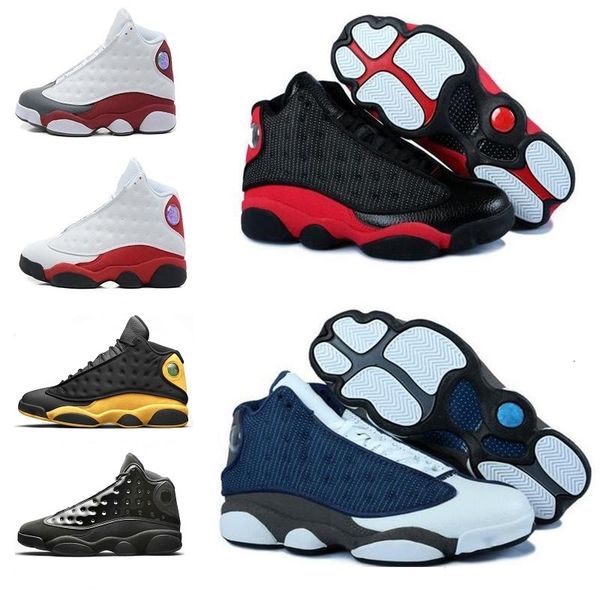 

new 13 basketball shoes air men women 13s flints grey toe he got game history of flight hyper royal bred black cat j13 retros sneakers