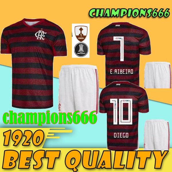 

kit 2019 flamengo soccer jerseys home diego 19 20 brazil gabriel b. vitinho de arrascaeta uribe football shirts, Black;yellow