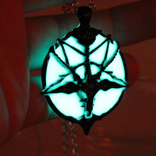 

pan's labyrinth necklace glowing pan necklace glow in the dark luminous pendants & necklaces women men boy girls gift, Silver
