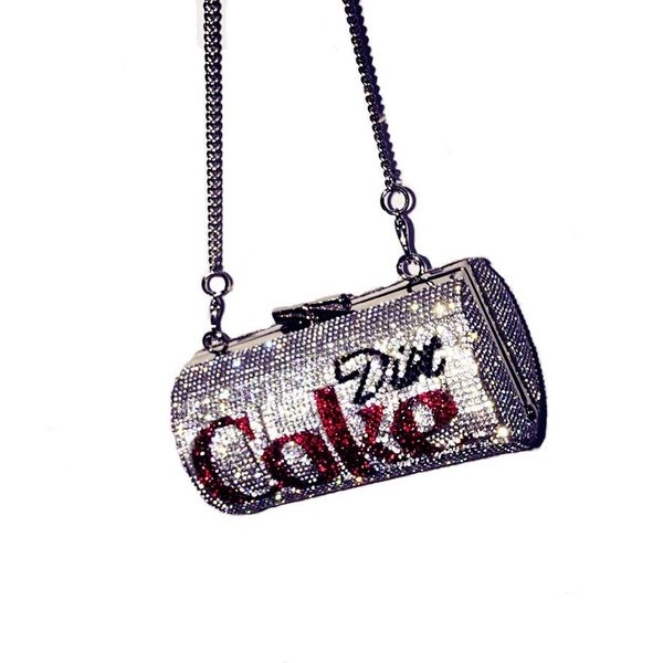 

xiaoyan new fashion shining diamond manual designed cola party bag crossing bag