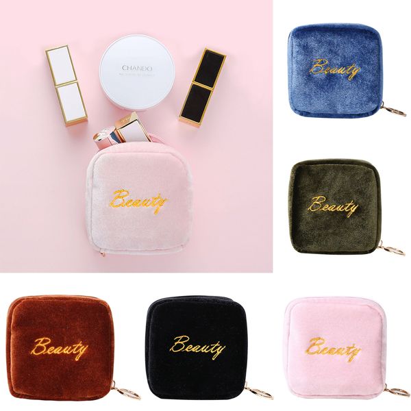 

velvet lipstick storage outdoor travel essential small convenient cosmetic bag