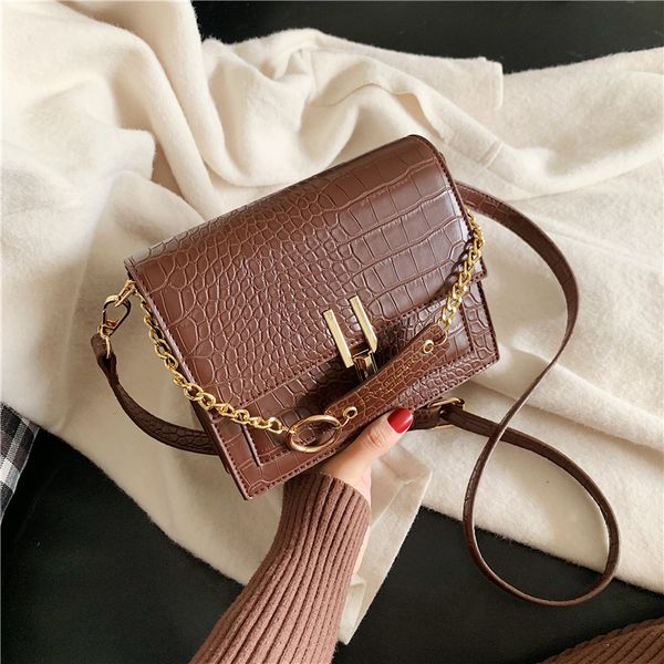 

камень pattern кожа pu crossbody сумка для женщин толстых цепей дизайна плеча сумки lady mini tote сумки губной помады