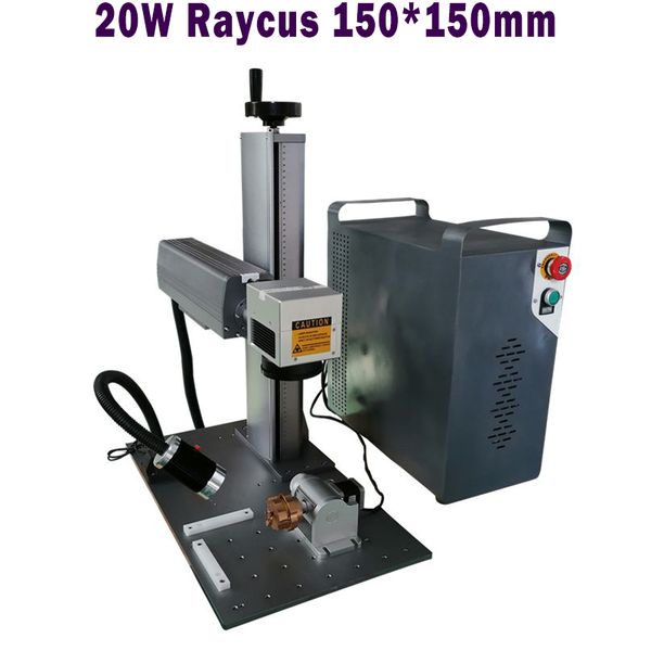 

20w 30w 50w raycus opticalÂ fiberÂ laserÂ markingÂ machineÂ with rotary