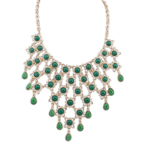 

fashion woman necklace small breeze socialite temperament bead curtain drops long exaggerated necklace g0982, Silver