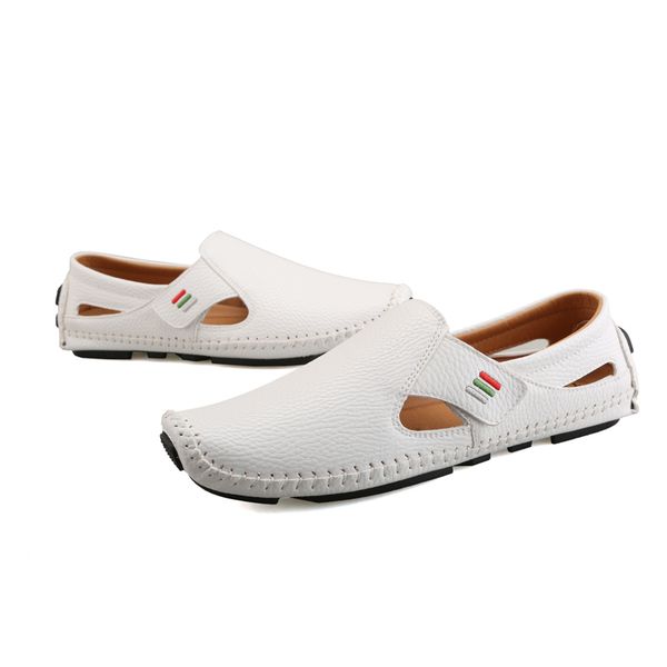 

breathable summer mens shoes slip-on men moccasins men loafers summer walking casual shoes driving boats flats 48, Black