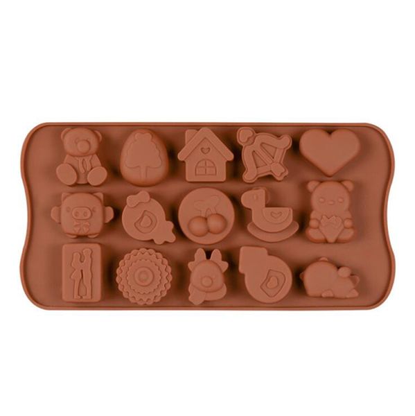 

new silicone chocolate mold 24 shapes chocolate baking tools non-stick cake mold jelly&candy 3d mold decoration diy jsc201