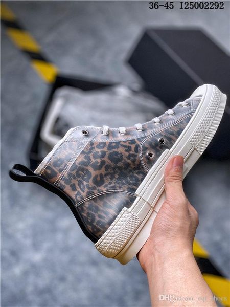 

new fashion b23 flowers obliques leisure mens luxury designer leopard platform tsriple s sneakers men women vintage trainer casual shoes 12, Black