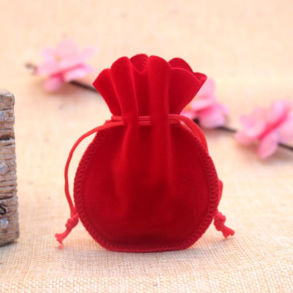 

50pcs / lot 7 * 9см тыква мешок бархата завязками сумки малый размер подарка ювелирных изделий показать упаковка мешки подарка венчания конф, Pink;blue