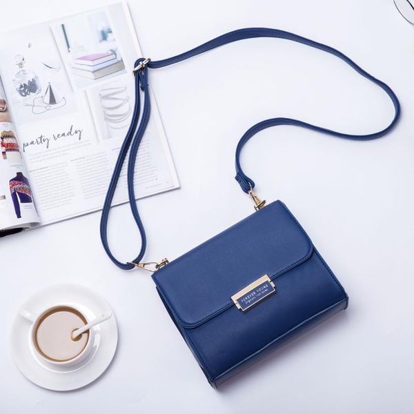 

pu небольшой квадратный мешок простой большой емкости одно плечо сумка посыльного