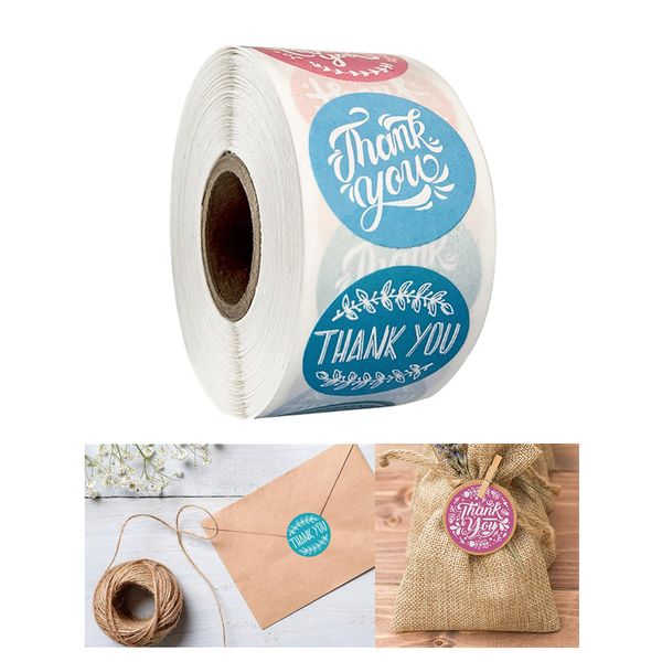 

500pcs/roll adhesive thank you sealing stickers