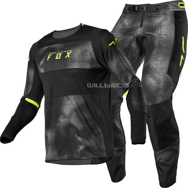 

2020 racing 360 haiz jersey & pant combo black atv mx dh motocross dirtbike men's gear set
