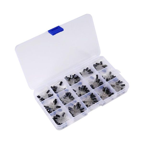 

200pcs radial capacitors set 15 values 0.1uf-220uf electrolytic capacitor assortment general purpose capacitor pack