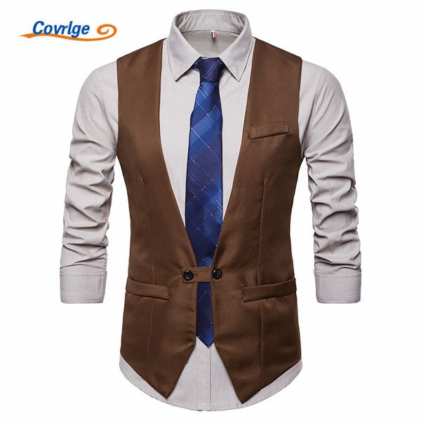 

covrlge spring fashion suit vest men formal dress vest english style herringbone sleeveless jacket wedding waistcoat men mwx033, Black;white