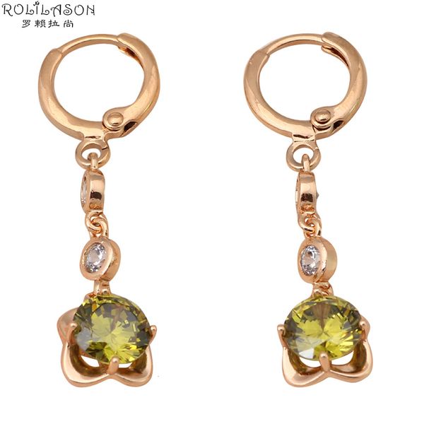 

drop earrings for women wholesale retail jewelry factory price gold filled green crystal fashion jewelry for women je891, Silver