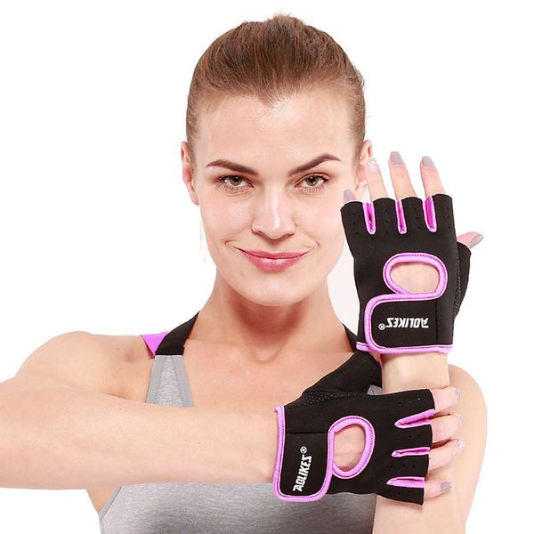 

men women fitness gloves gym breathable weightlifting gloves bodybuilding training non-slip cycling half finger