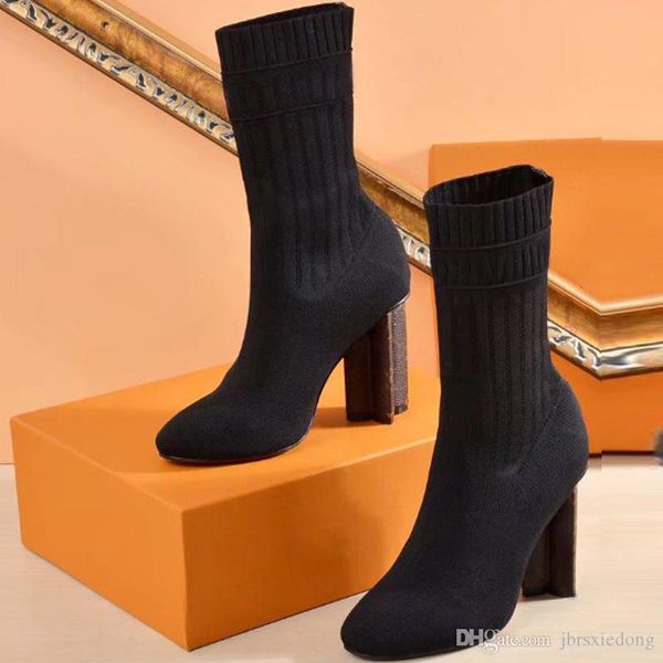 

2019 women 039 hoe in autumn and winter knitted ela tic boot de igner hort boot ock boot large ize 41 42 high heeled hoe u 10