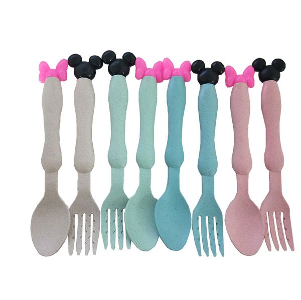 

baby wheat straw dinnerware bowl kids training bowl cute carton dishes baby food set