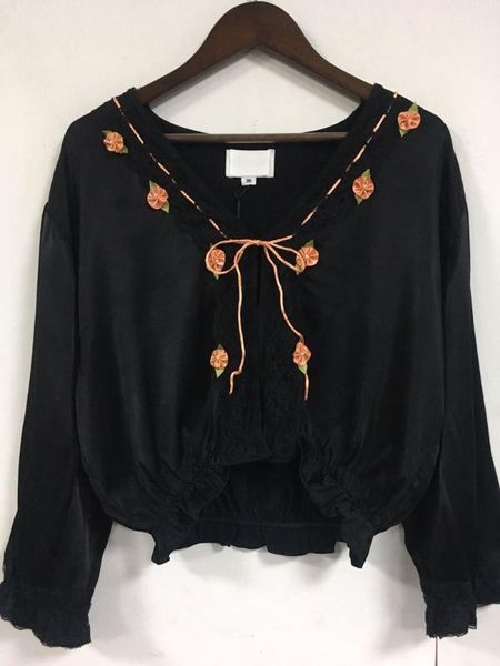 

women's blouses & shirts women shirt satin lace pink color rope, White