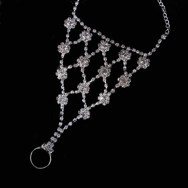 

glitter crystal bracelet women anklet bride summer beach vacation anklet bracelets shiny rhinestone foot chain barefoot jewelry, Black