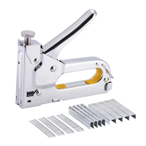 

staple gun 3 in 1 heavy duty staple remover tack lifter hand operated stainless steel stapler brad nail upholstery staples gun