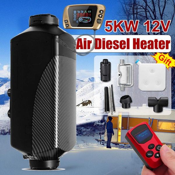 

hcalory 5kw 12v diesels air parking heater air heating lcd switch with and remote control for boats car trailer heater