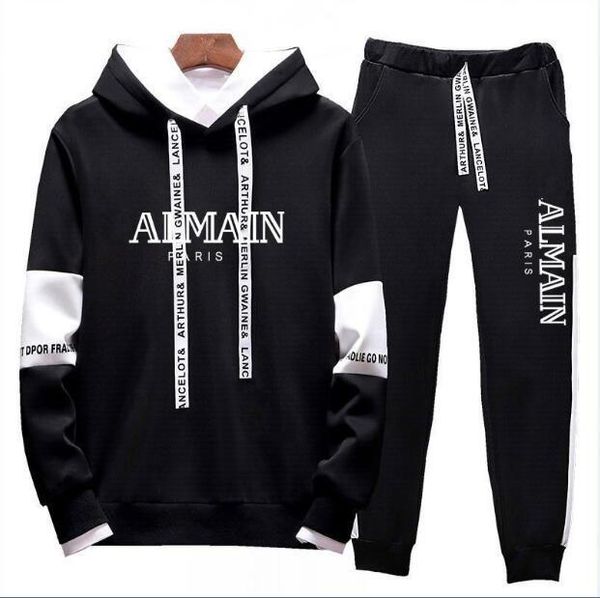

mens designer tracksuits spring autumn letter print sweatsuits pullover hommes jogger suits hooded hoodies casual long pants outfits d34537, Gray