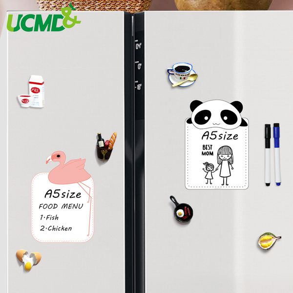 

magnetic cartoon fridge sticker 2pc a5 size dry wipe writing message board reminder memo pad for refrigerator kitchen decor