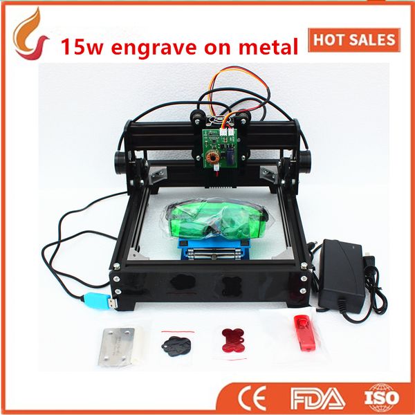 

15w diy laser engraving machine ,big power laser engraver,metal carving marking machine,metal engraving machine mark on dog tag