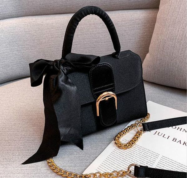 

velvet bag autumn 2020 new women's bag ladies shoulder bag fashion bow velvet handbag in stock