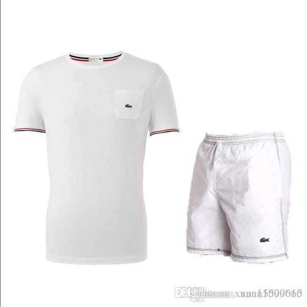 

Короткие рукава с короткими рукавами из двух частей летних мужчин случайных спор