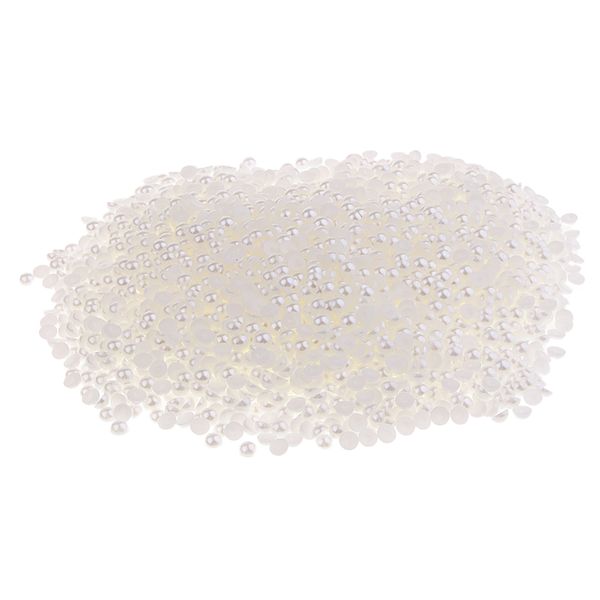 

0.5kg plastic faux half round flatback pearl cabochons for scrapbook crafts
