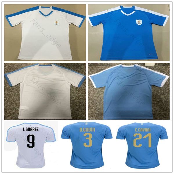

2019 copa america uruguay soccer jerseys 9 .suarez 21 e.cavani 3 godin rodriguez maindez custom home away national team football shirt, Black;yellow