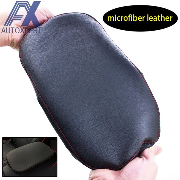

ax 1pc microfiber leather car central armrest box cover protection case accessories for kona/encino/kauai 2017 2018 2019