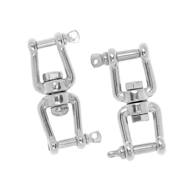 

2pcs 304 marine stainless steel hardware chain anchor swivel jaw m5 m6