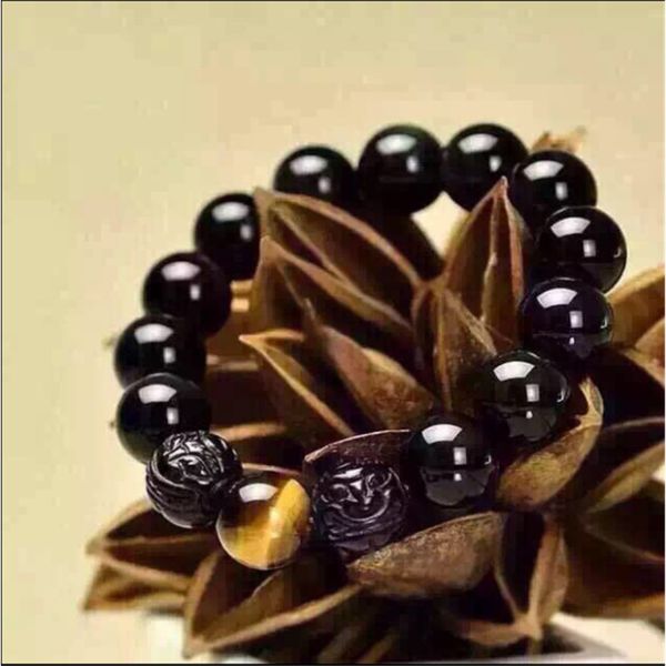 

natural opening the light rainbow eye black double stone brave troops bracelet ball brave troops bracelet men and women fund hand string