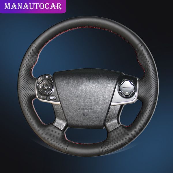 

car braid on the steering wheel cover for camry 2012 2013 2014 2015 diy auto wheel cover car-styling interior accessories