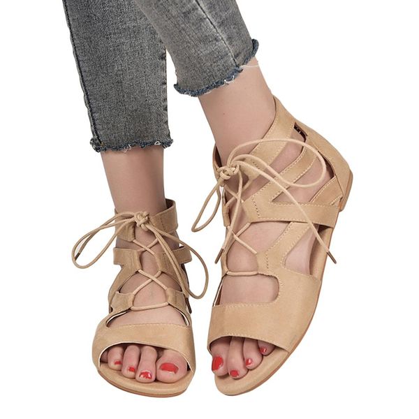 

summer sandals hollow cross-strap flat sandals punk shoes women flip flops zapatos mujer 2019 plus size 34-43, Black