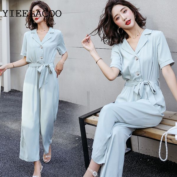 

elegant women jumpsuit wide-leg women's summer new fashion casual ladies overalls party club fashion jumpsuits sashes loose, Black;white