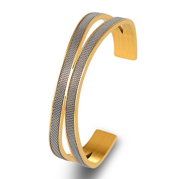 

elegant geometry bracelets stainless steel jewelry for women bracelets jewellery accessories couple fashion pulseiras, Black