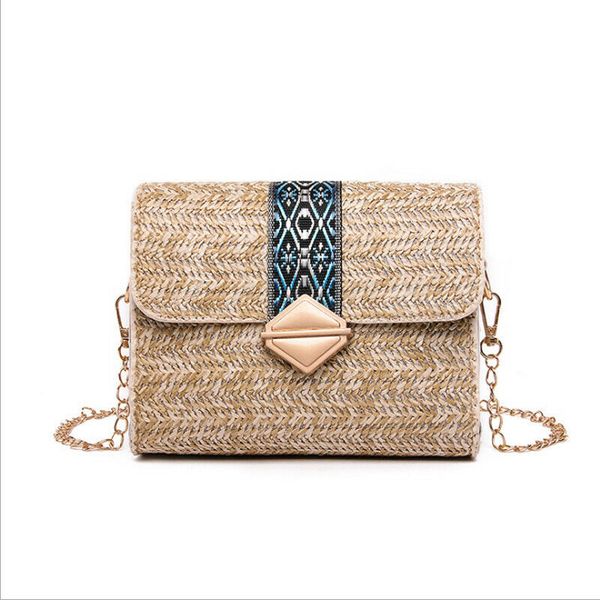 

new women bag lovely handmade rattan wicker straw woven bag lady fashion summer travel beach shoulder crossbody basket purse