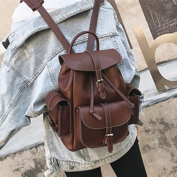 

2020 new women's backpack korean fashion ladies backpack